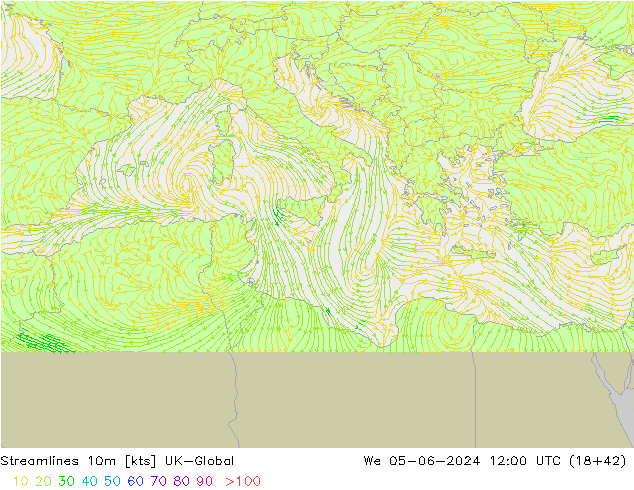 Linea di flusso 10m UK-Global mer 05.06.2024 12 UTC