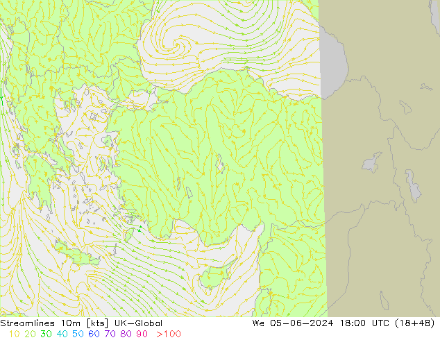 Ligne de courant 10m UK-Global mer 05.06.2024 18 UTC