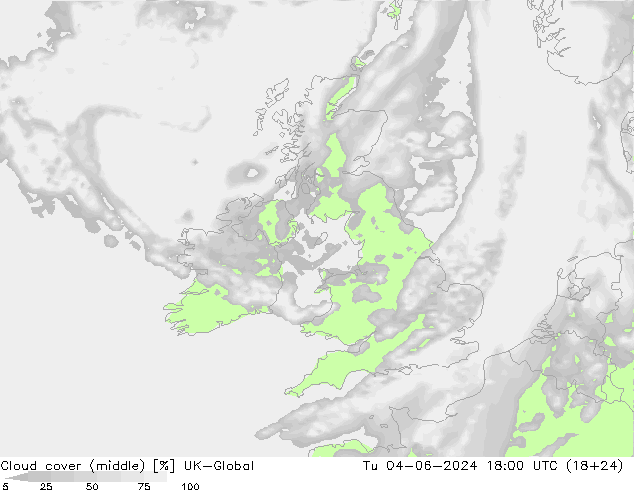 Nuages (moyen) UK-Global mar 04.06.2024 18 UTC