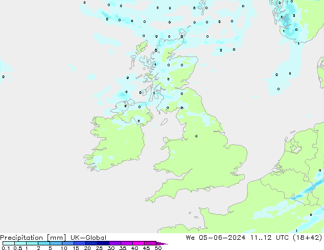 Precipitation UK-Global We 05.06.2024 12 UTC
