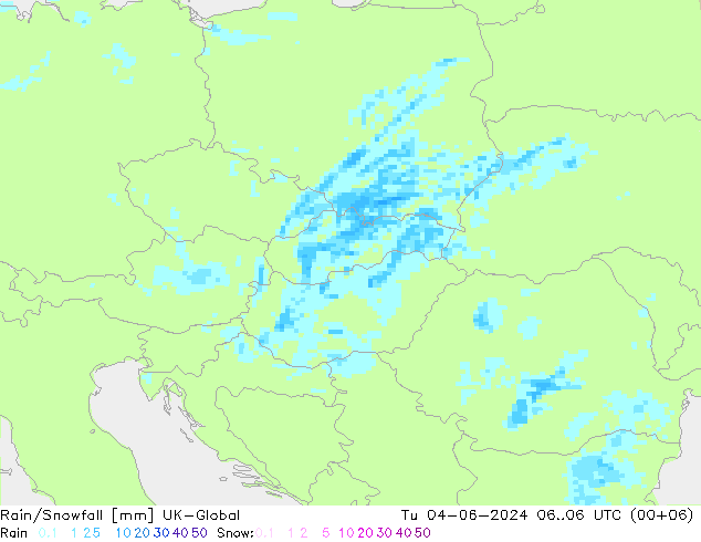 Rain/Snowfall UK-Global Ter 04.06.2024 06 UTC