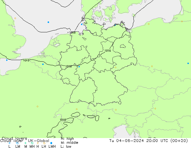 Cloud layer UK-Global mar 04.06.2024 20 UTC