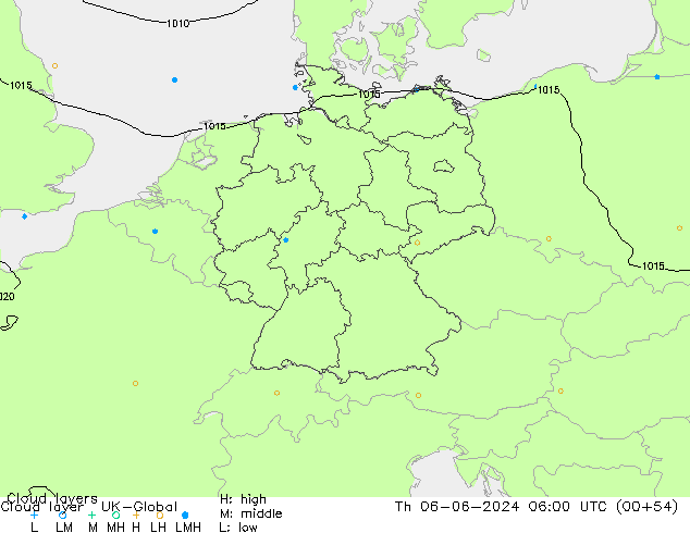 Cloud layer UK-Global чт 06.06.2024 06 UTC