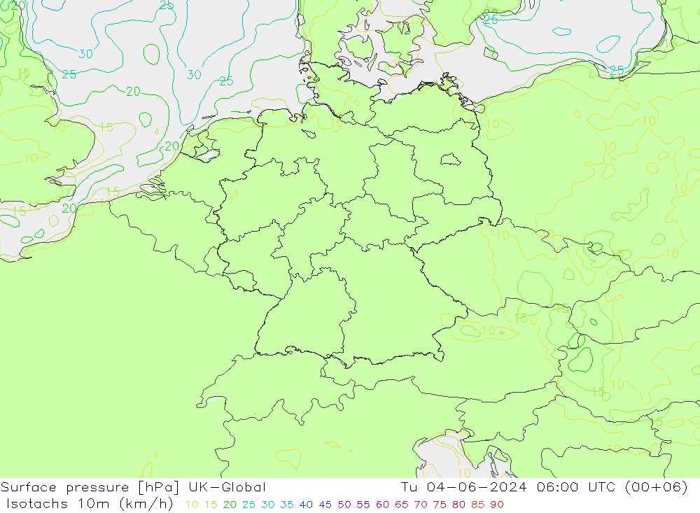 Isotaca (kph) UK-Global mar 04.06.2024 06 UTC