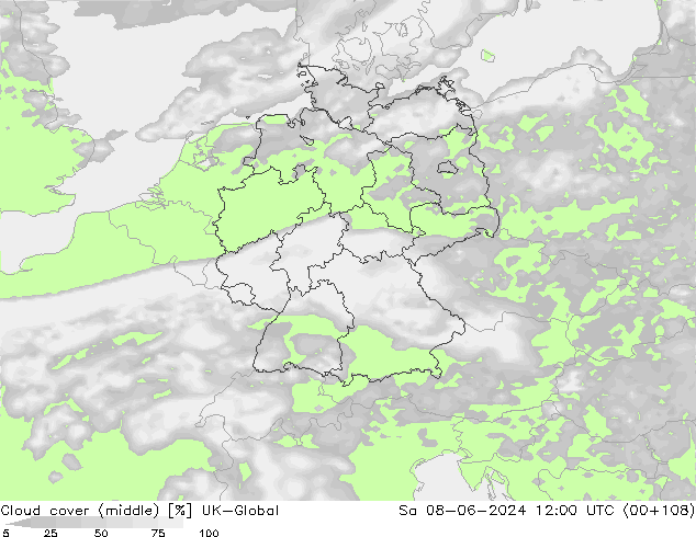 Cloud cover (middle) UK-Global Sa 08.06.2024 12 UTC