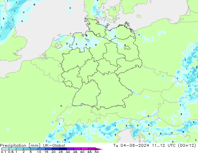 Precipitación UK-Global mar 04.06.2024 12 UTC