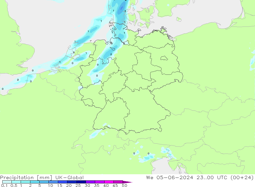 Neerslag UK-Global wo 05.06.2024 00 UTC