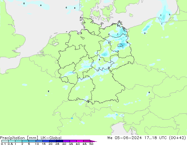 Precipitation UK-Global We 05.06.2024 18 UTC