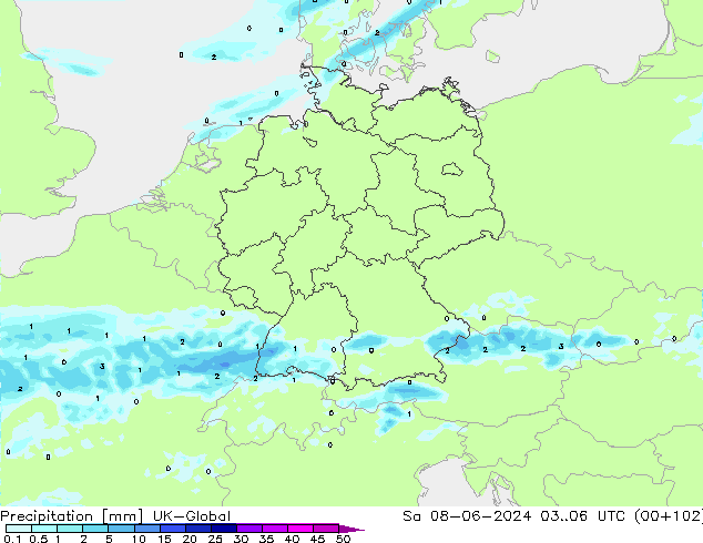 Precipitation UK-Global Sa 08.06.2024 06 UTC