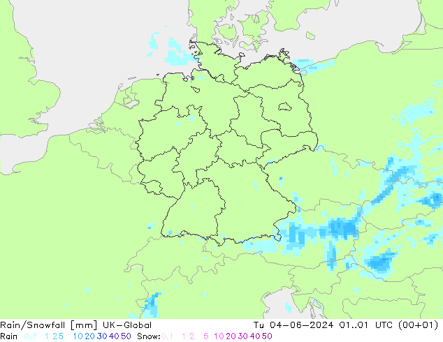 Regen/Schneefall UK-Global Di 04.06.2024 01 UTC