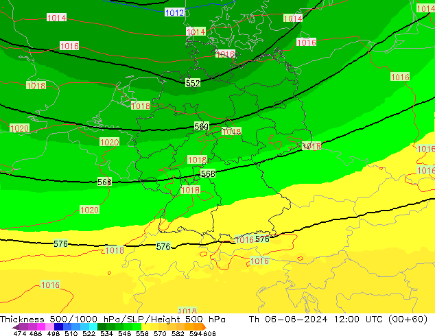 Thck 500-1000hPa UK-Global  06.06.2024 12 UTC
