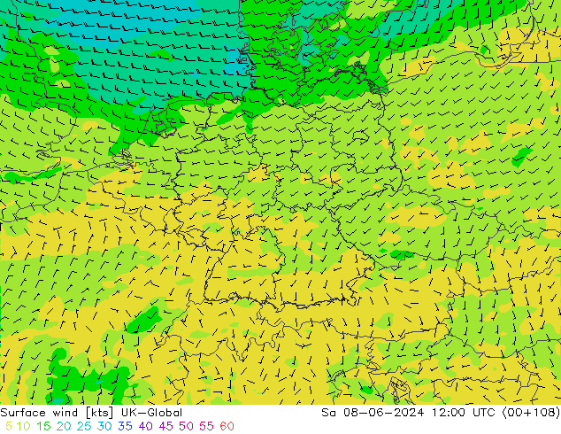 ветер 10 m UK-Global сб 08.06.2024 12 UTC