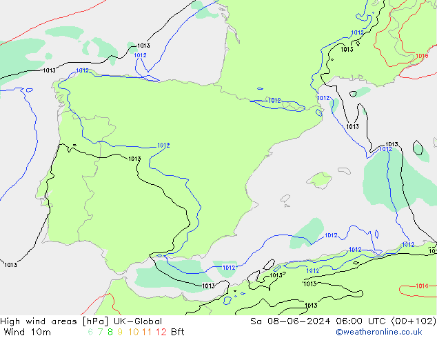 High wind areas UK-Global Sa 08.06.2024 06 UTC
