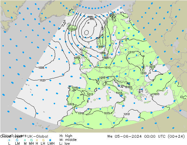 Wolkenlagen UK-Global wo 05.06.2024 00 UTC