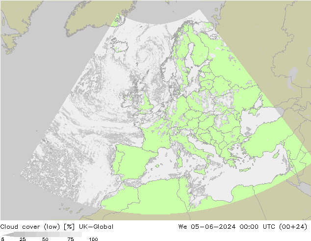 nízká oblaka UK-Global St 05.06.2024 00 UTC