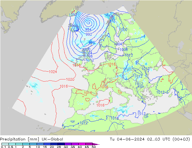 Precipitation UK-Global Tu 04.06.2024 03 UTC