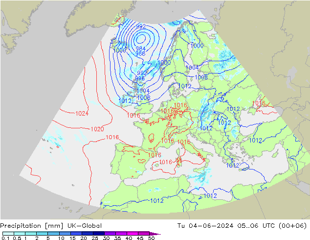 Precipitación UK-Global mar 04.06.2024 06 UTC