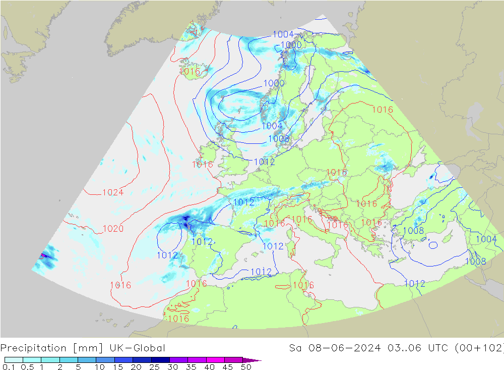 Precipitation UK-Global Sa 08.06.2024 06 UTC