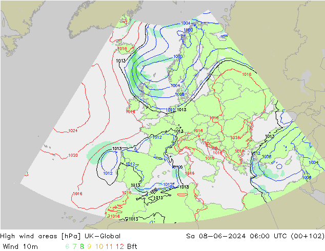 High wind areas UK-Global Sa 08.06.2024 06 UTC