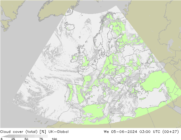 Cloud cover (total) UK-Global We 05.06.2024 03 UTC