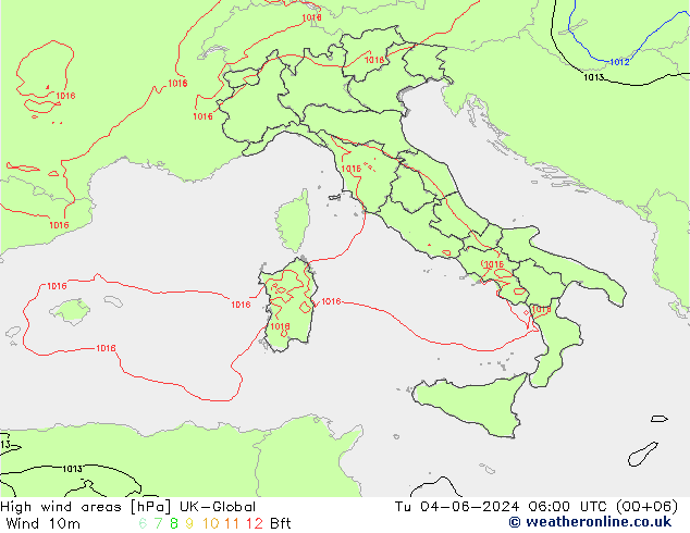 Windvelden UK-Global di 04.06.2024 06 UTC