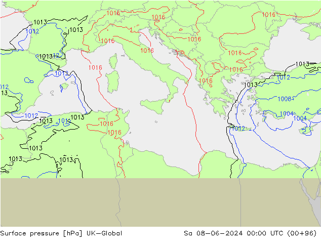 Yer basıncı UK-Global Cts 08.06.2024 00 UTC