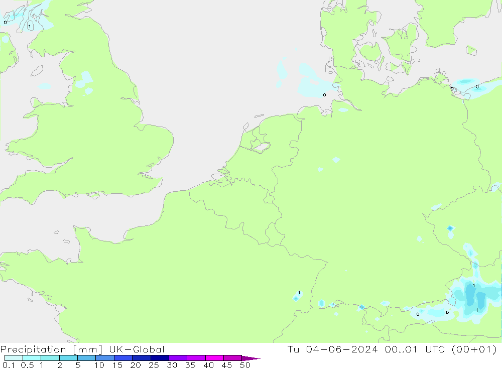 Precipitation UK-Global Tu 04.06.2024 01 UTC