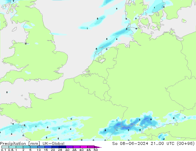 precipitação UK-Global Sáb 08.06.2024 00 UTC