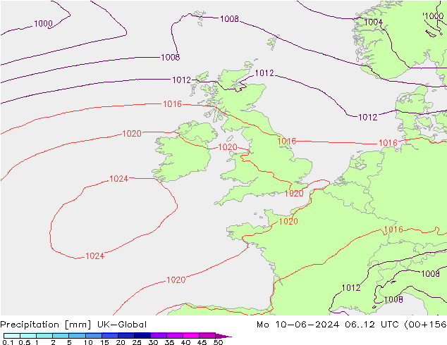 Precipitation UK-Global Mo 10.06.2024 12 UTC