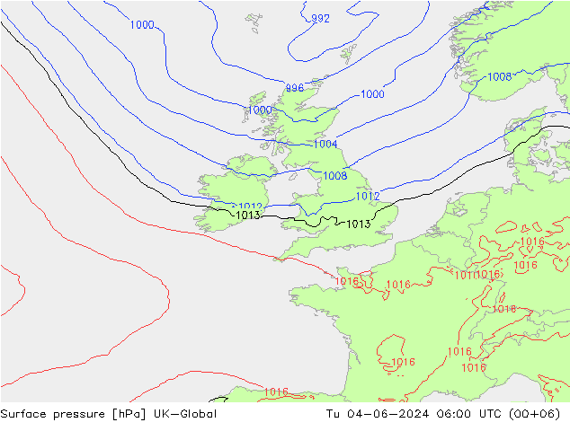 Yer basıncı UK-Global Sa 04.06.2024 06 UTC