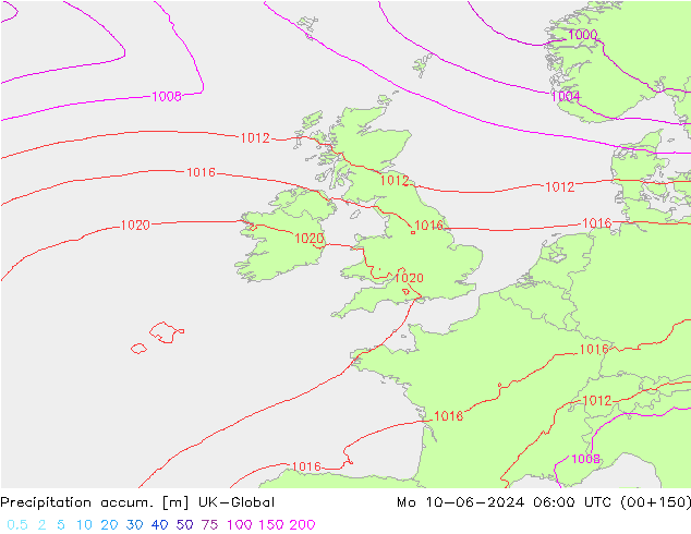 Precipitation accum. UK-Global  10.06.2024 06 UTC