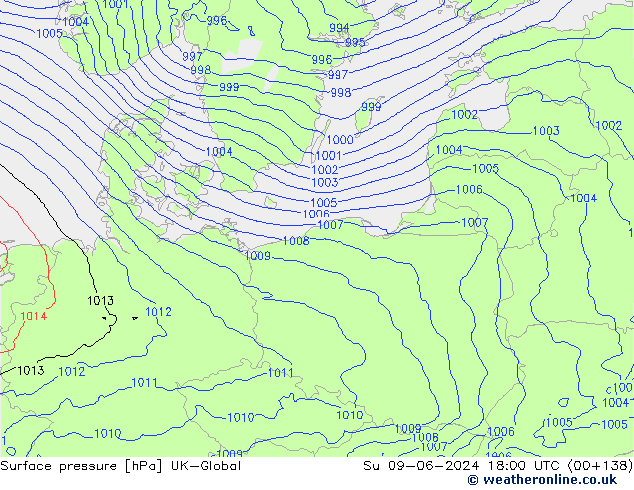 pressão do solo UK-Global Dom 09.06.2024 18 UTC