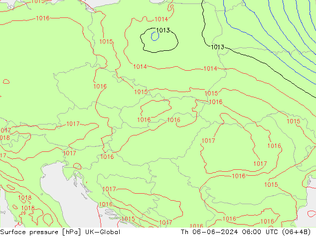 Luchtdruk (Grond) UK-Global do 06.06.2024 06 UTC