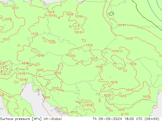 Yer basıncı UK-Global Per 06.06.2024 18 UTC