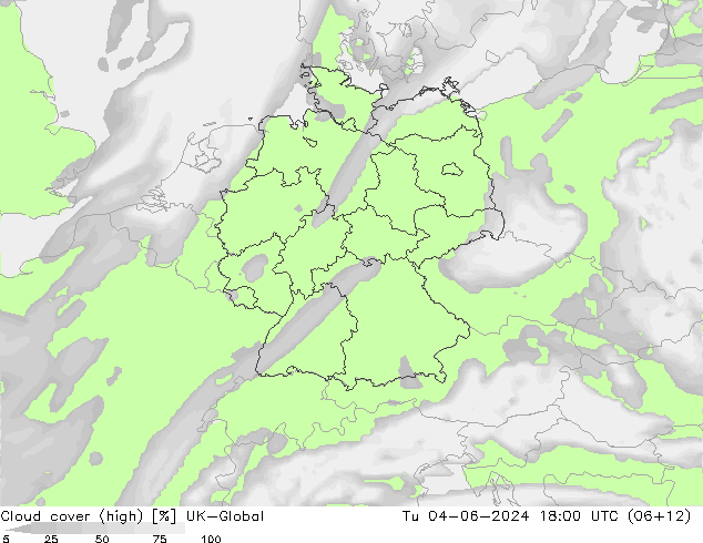Nuages (élevé) UK-Global mar 04.06.2024 18 UTC