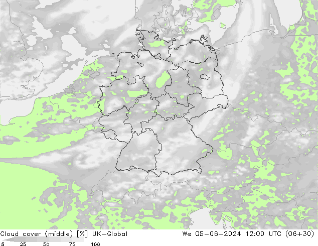 Nubes medias UK-Global mié 05.06.2024 12 UTC