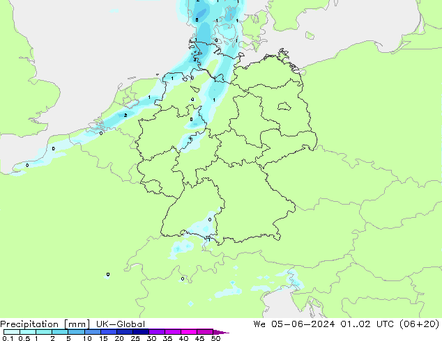 Precipitation UK-Global We 05.06.2024 02 UTC