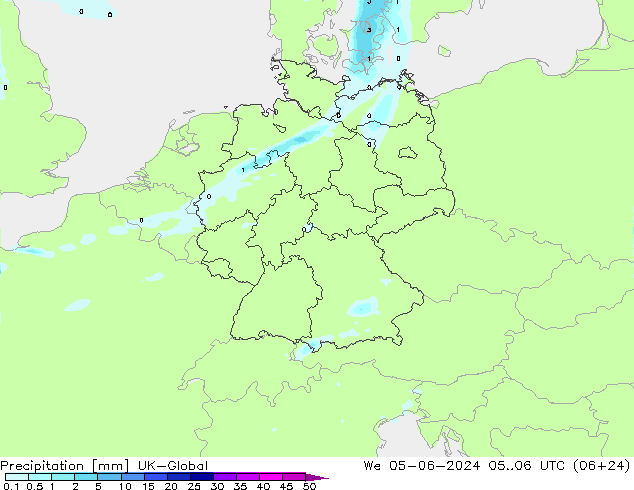 Neerslag UK-Global wo 05.06.2024 06 UTC