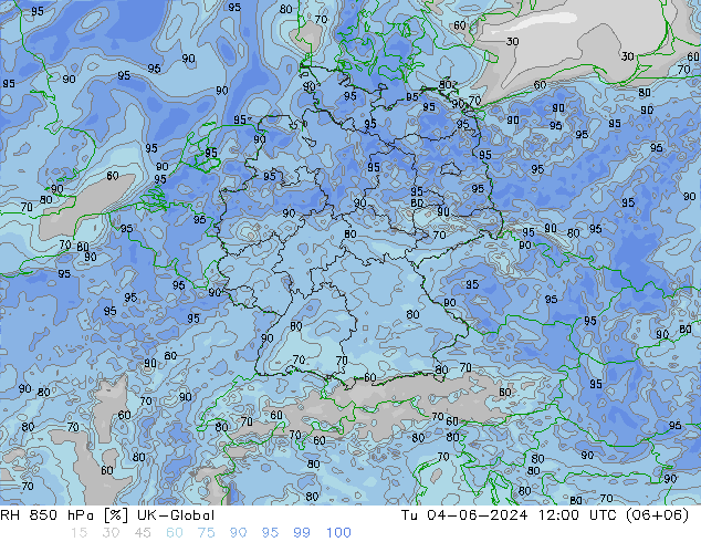 RV 850 hPa UK-Global di 04.06.2024 12 UTC