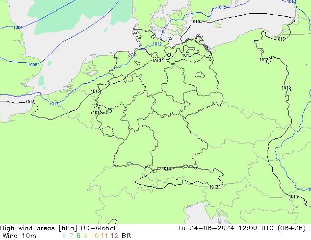 Windvelden UK-Global di 04.06.2024 12 UTC