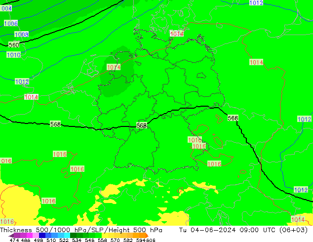 Thck 500-1000hPa UK-Global Tu 04.06.2024 09 UTC