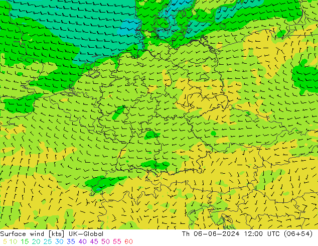 Rüzgar 10 m UK-Global Per 06.06.2024 12 UTC