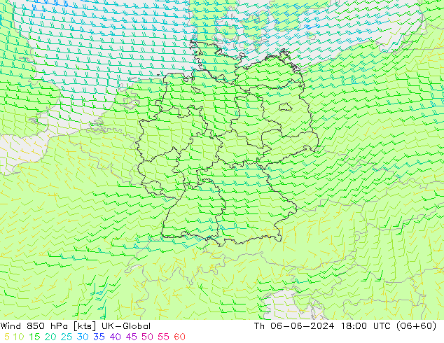  850 hPa UK-Global  06.06.2024 18 UTC