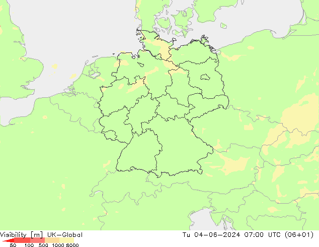 Dohlednost UK-Global Út 04.06.2024 07 UTC