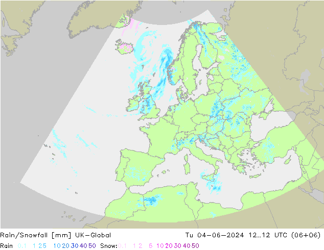 Lluvia/nieve UK-Global mar 04.06.2024 12 UTC