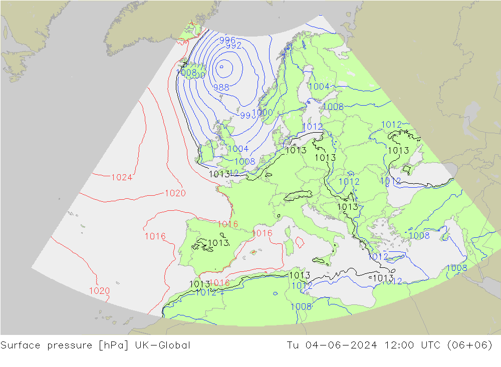 pressão do solo UK-Global Ter 04.06.2024 12 UTC