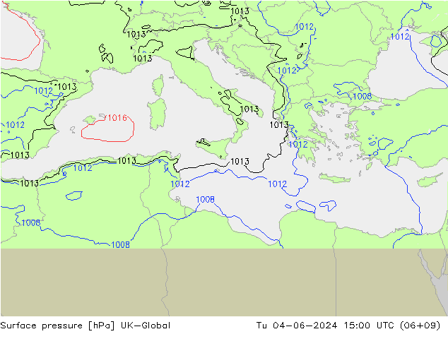 Yer basıncı UK-Global Sa 04.06.2024 15 UTC