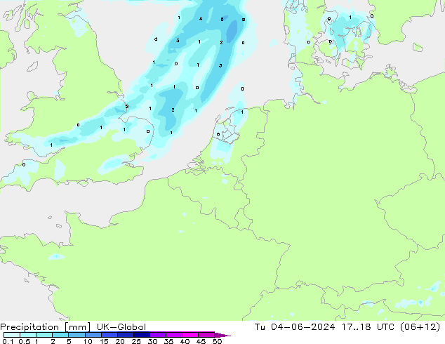 Precipitation UK-Global Tu 04.06.2024 18 UTC