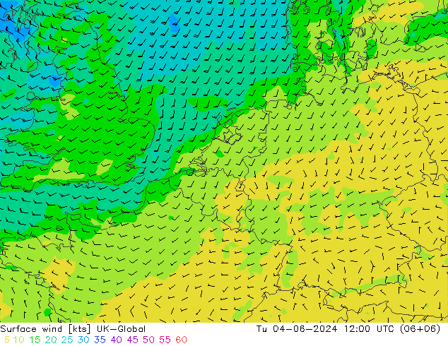 Bodenwind UK-Global Di 04.06.2024 12 UTC