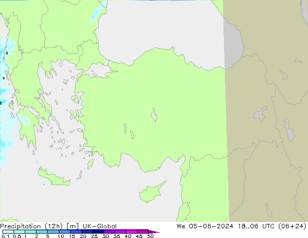 Precipitação (12h) UK-Global Qua 05.06.2024 06 UTC